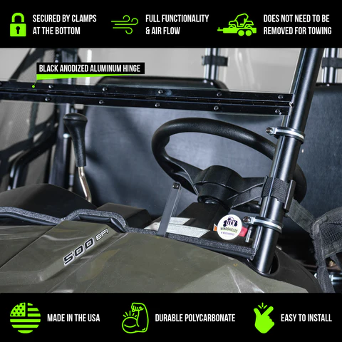 POLARIS RANGER MID SIZE (2010-2014) TILTING UTV WINDSHIELD