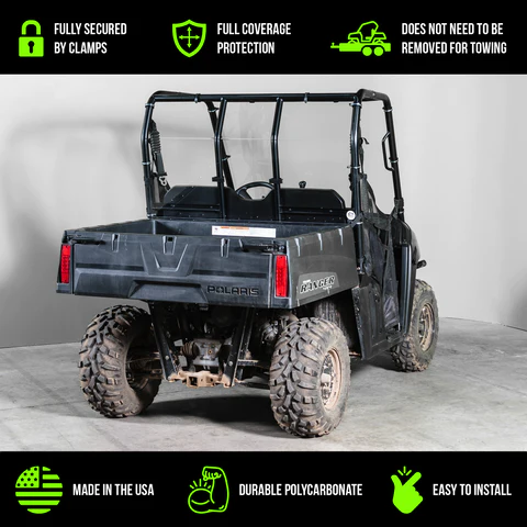 POLARIS RANGER MID SIZE (2010-2014) BACK UTV WINDSHIELD
