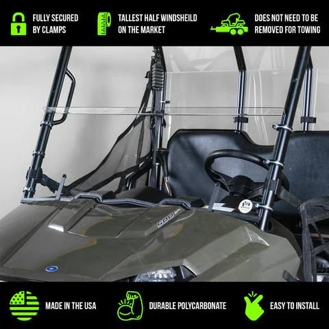 POLARIS RANGER MID SIZE (2010-2014) HALF UTV WINDSHIELD